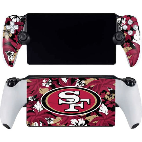 NFL San Francisco 49ers Tropical Print PlayStation Portal Remote Player Skin
