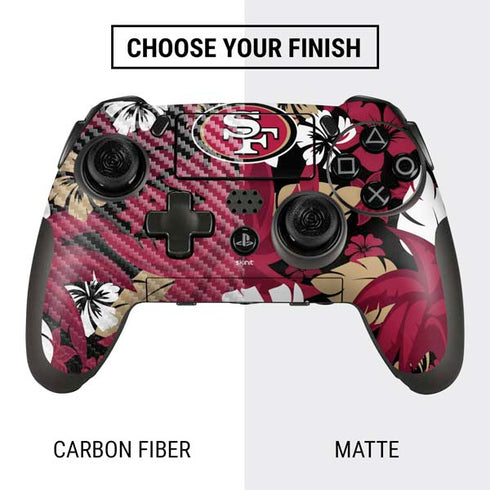 NFL San Francisco 49ers Tropical Print PlayStation Scuf Vantage 2 Controller Skin