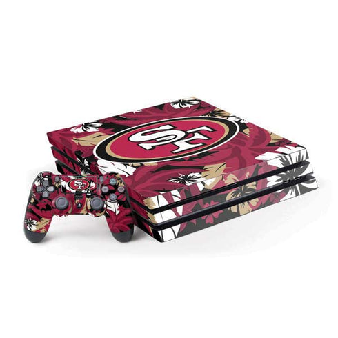 NFL San Francisco 49ers Tropical Print PlayStation PS4 Skins