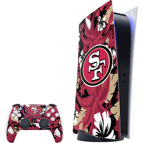NFL San Francisco 49ers Tropical Print PlayStation PS5 Skins