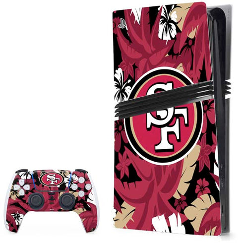 NFL San Francisco 49ers Tropical Print PlayStation PS5 Skins