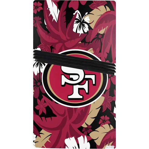 NFL San Francisco 49ers Tropical Print PS5 Pro Bundle Skin
