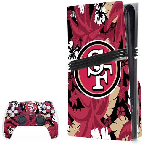 NFL San Francisco 49ers Tropical Print PlayStation PS5 Skins