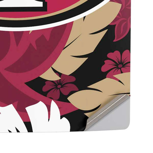 NFL San Francisco 49ers Tropical Print PS5 Pro Disk Console Skin
