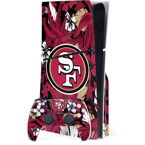 NFL San Francisco 49ers Tropical Print PlayStation PS5 Skins