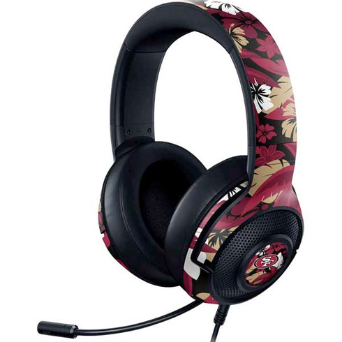 NFL San Francisco 49ers Tropical Print Razer Kraken X Skin