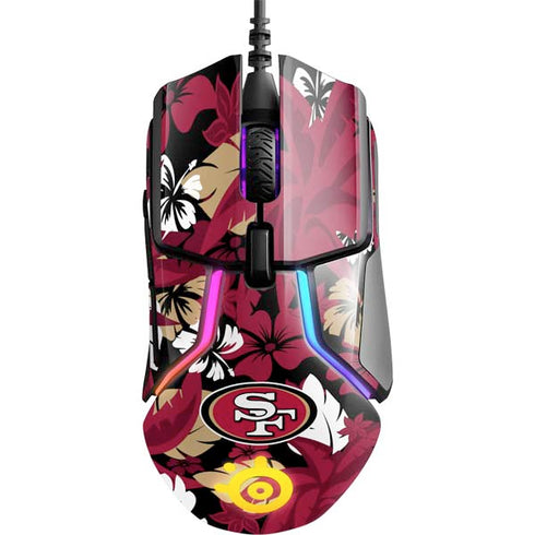 NFL San Francisco 49ers Tropical Print SteelSeries Rival 600 Gaming Mouse Skin