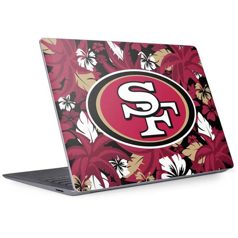 NFL San Francisco 49ers Tropical Print Surface Laptop 3 13.5in Skin