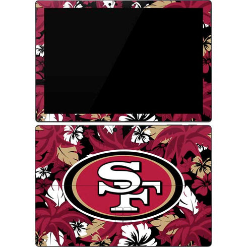 NFL San Francisco 49ers Tropical Print Surface Pro 7 Skin