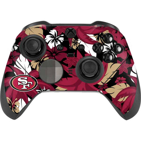 NFL San Francisco 49ers Tropical Print Xbox Elite Wireless Controller Series 2 Skin