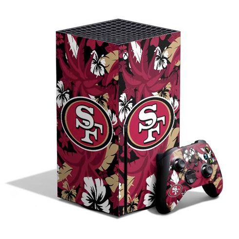 NFL San Francisco 49ers Tropical Print Xbox Series X Skins