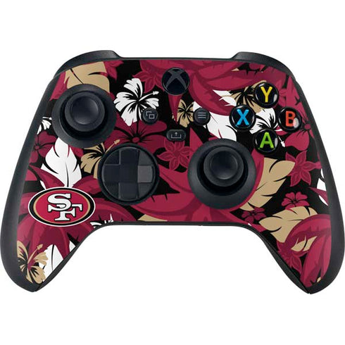 NFL San Francisco 49ers Tropical Print Xbox Series X Controller Skin