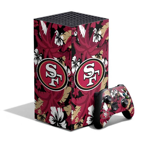 NFL San Francisco 49ers Tropical Print XBox Series X Digital Edition Bundle Skin