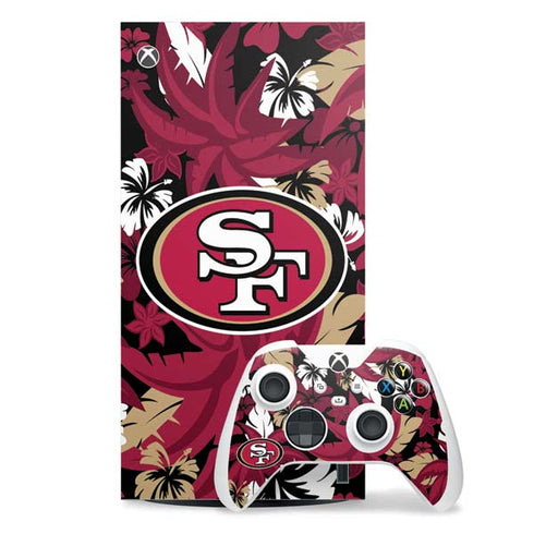 NFL San Francisco 49ers Tropical Print Xbox Series X Skins