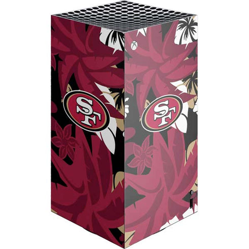 NFL San Francisco 49ers Tropical Print XBox Series X Digital Edition Console Skin
