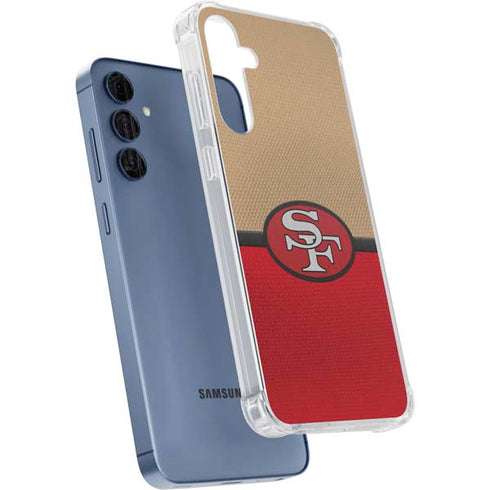 NFL San Francisco 49ers Vintage Galaxy A55 5G Clear Case