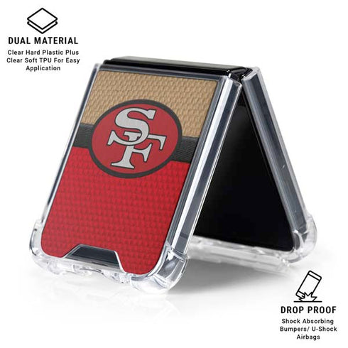 NFL San Francisco 49ers Vintage Galaxy Z Flip6 Clear Case