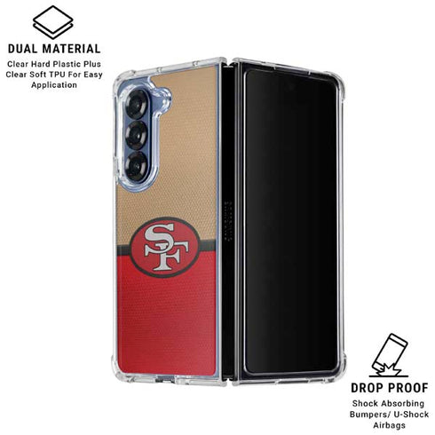 NFL San Francisco 49ers Vintage Galaxy Z Fold6 Clear Case