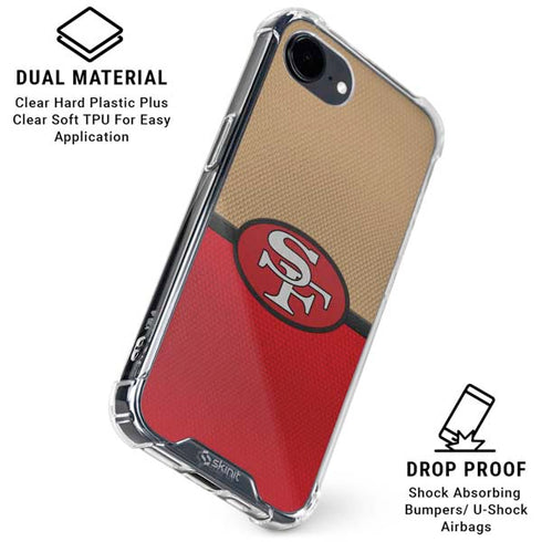 NFL San Francisco 49ers Vintage iPhone 16e Clear Case