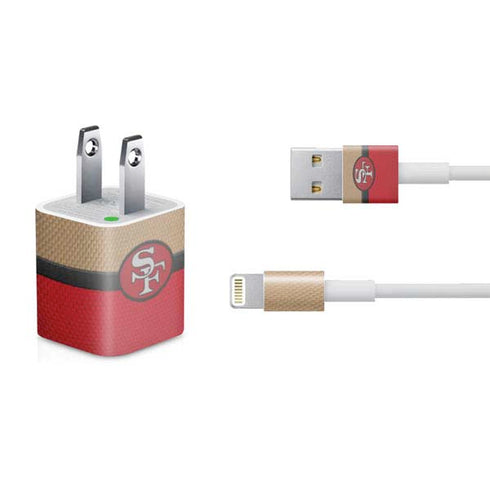 NFL San Francisco 49ers Vintage iPhone Charger (5W USB) Skin