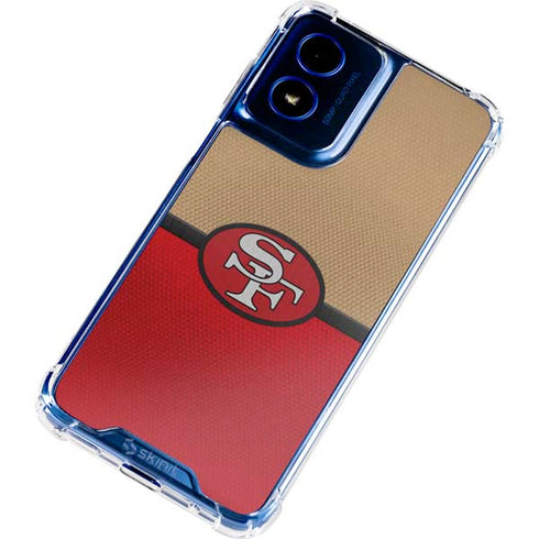 NFL San Francisco 49ers Vintage Moto G Play 4G (2024) Clear Case
