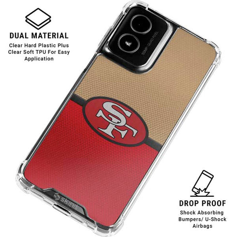 NFL San Francisco 49ers Vintage Moto G Power 5G (2024) Clear Case