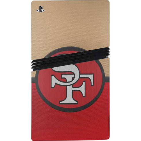 NFL San Francisco 49ers Vintage PS5 Pro Disk Bundle Skin