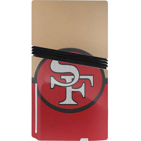 NFL San Francisco 49ers Vintage PS5 Pro Disk Bundle Skin