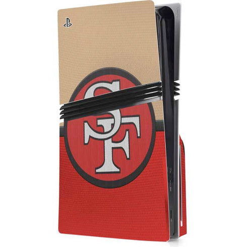 NFL San Francisco 49ers Vintage PS5 Pro Disk Console Skin