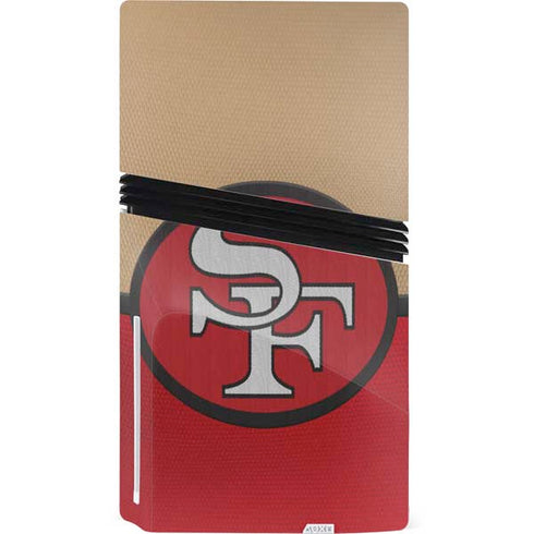 NFL San Francisco 49ers Vintage PS5 Pro Disk Console Skin