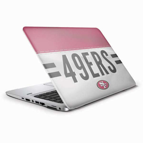 NFL San Francisco 49ers White Striped HP Elitebook Skin