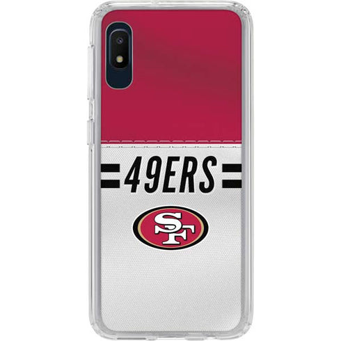 NFL San Francisco 49ers White Striped Galaxy Cases