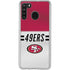 NFL San Francisco 49ers White Striped Galaxy A21 Clear Case