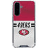 NFL San Francisco 49ers White Striped Galaxy A36 5G Clear Case