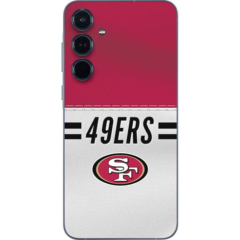 NFL San Francisco 49ers White Striped Galaxy A36 5G Skin