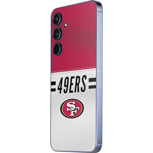 NFL San Francisco 49ers White Striped Galaxy A36 5G Skin