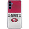 NFL San Francisco 49ers White Striped Galaxy A55 5G Clear Case