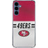 NFL San Francisco 49ers White Striped Galaxy A55 5G Clear Case