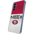 NFL San Francisco 49ers White Striped Galaxy A55 5G Clear Case