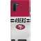 NFL San Francisco 49ers White Striped Galaxy Note 10 Pro Case