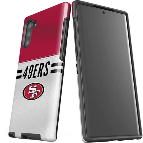 NFL San Francisco 49ers White Striped Galaxy Note 10 Pro Case