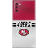 NFL San Francisco 49ers White Striped Galaxy Note 10 Skin
