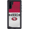 NFL San Francisco 49ers White Striped Galaxy Note 10 Waterproof Case