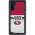 NFL San Francisco 49ers White Striped Galaxy Note 10 Waterproof Case