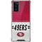 NFL San Francisco 49ers White Striped Galaxy Note20 5G Clear Case
