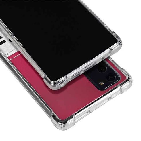 NFL San Francisco 49ers White Striped Galaxy Note20 5G Clear Case
