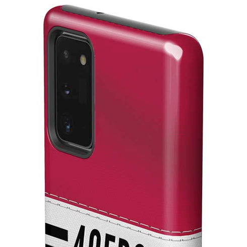 NFL San Francisco 49ers White Striped Galaxy Note20 5G Pro Case