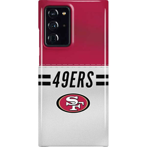 NFL San Francisco 49ers White Striped Galaxy Cases
