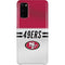 NFL San Francisco 49ers White Striped Galaxy S20 Lite Case