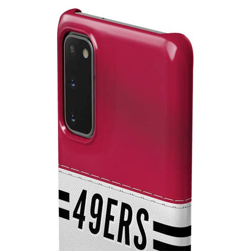 NFL San Francisco 49ers White Striped Galaxy S20 Lite Case
